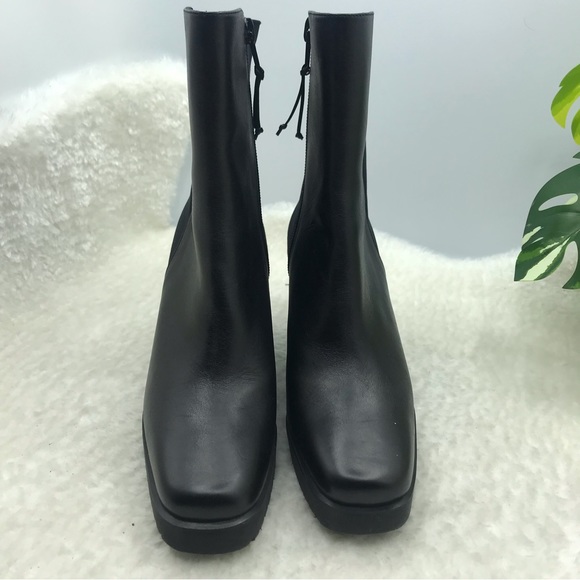 Donald J Plainer womens Isadora black wedge boots size 4.5 - Picture 5 of 13